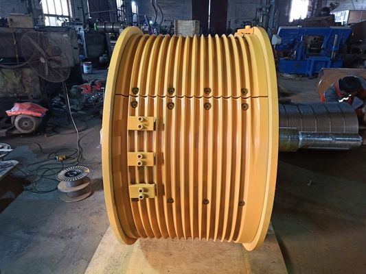 Weldment Connection Electric Wire Winch With Lebus Grooves Drum Type Construction