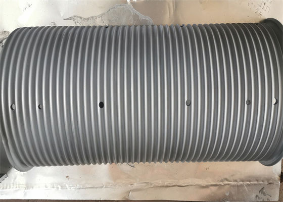 Crane Winch Parts Lebus Grooved Cable Drum Customized For Leather