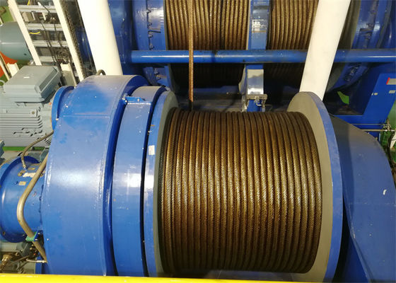 1000m Rope Capacity  Large Power Electric Marine Winch With Lebus Drum For Offshore