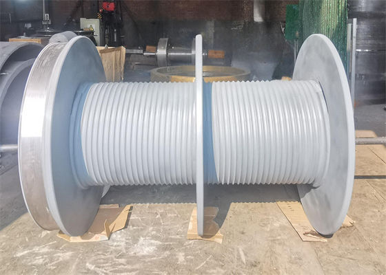 80mm Rope Diameter Lebus Grooved Drum 2500mm Length Steel For Shipyard