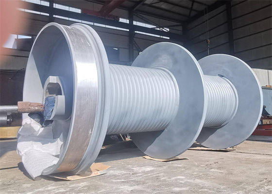 80mm Rope Diameter Lebus Grooved Drum 2500mm Length Steel For Shipyard