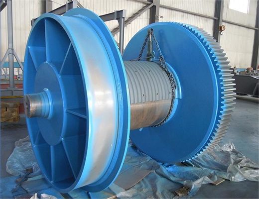 Alloy Steel Lebus Winch Drum High Performance Cylinder With Gear Ring