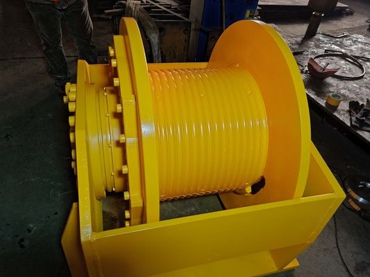 1T Hydraulic Crane Winch Lbs Rope Slot Drum Smoothly Winding