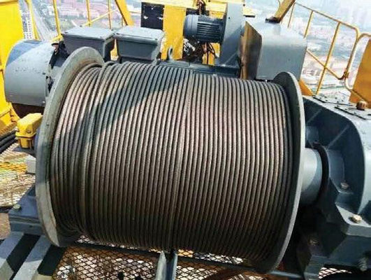 Electric Power Source Wire Rope Winch 50Hz Frequency Portable Mounting Type