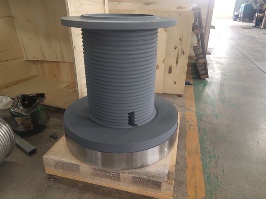 Variable Speed CNC Machined Steel Winch Drum With Anti Corrosion Coating