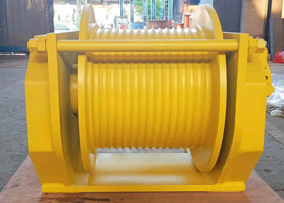 Single Drum 10 Ton Hydraulic Winch , 20000 Lb Hydraulic Winch For Shipyard Port Grooved