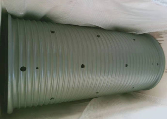 Steel Grooved Lebus Sleeve Oil Drilling Rig Wire Rope Drum Gray
