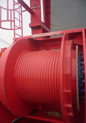 12Ton 16Ton Tower Crane Winch Alloy Steel High Power Red Color