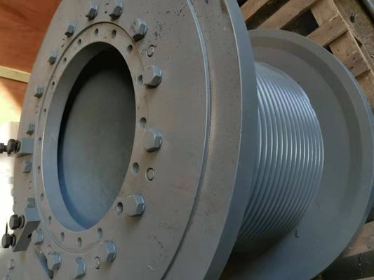 LBS 80KN Pulling Force Rope Winch Drum With 24mm Steel Wire