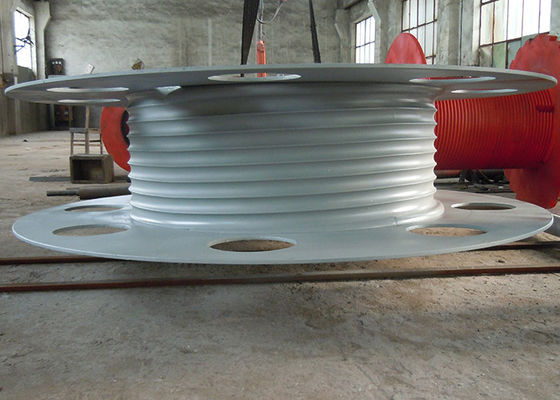 Hot Spray Zinc 8mm Cable Winch Drum With Lebus Grooves For Construction