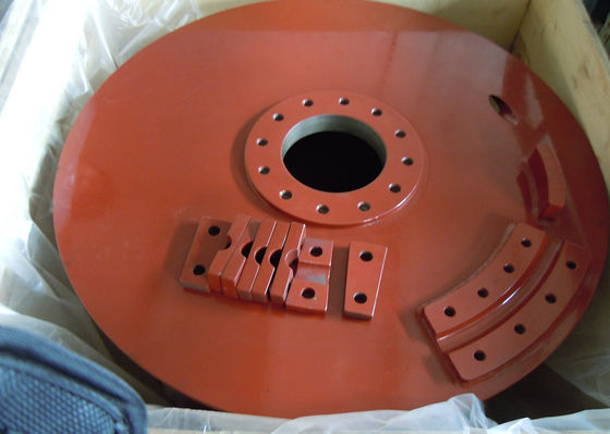 Customized Multilayer Cable Winch Drum , Steel Cable Drum Alloy Steel Red