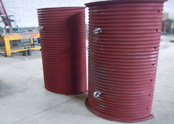 Cable Pulling Winch Grooved Lebus Drum High Efficiency Red Color