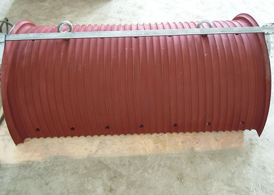 Cable Pulling Winch Grooved Lebus Drum High Efficiency Red Color