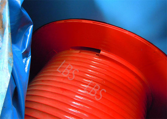Lebus 900mm Dia Drum Wire Electric Rope Winch Red For Construction
