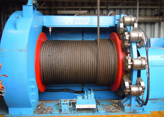 Lebus 900mm Dia Drum Wire Electric Rope Winch Red For Construction