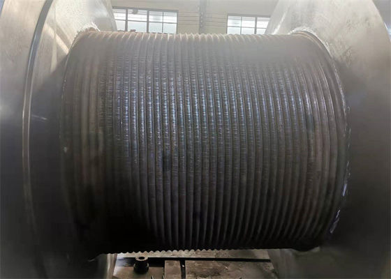 Large Crane Fittings Main Parts Grooved Winch Drum Alloy Steel Q335b