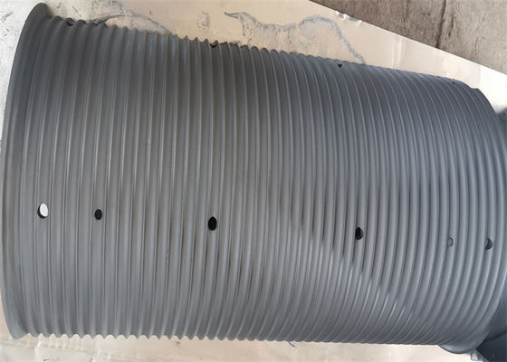 Crane Winch Parts Lebus Grooved Cable Drum Customized For Leather