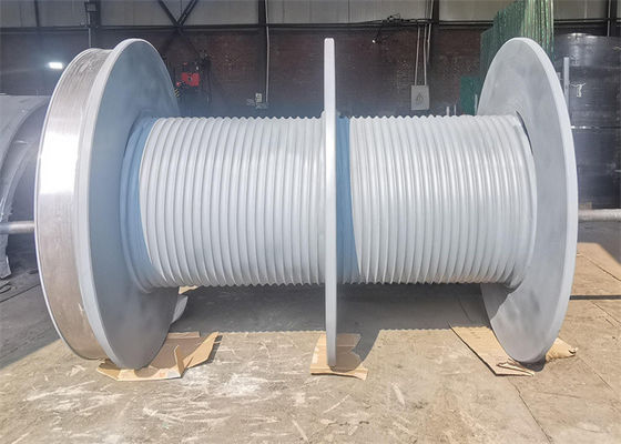 ভারী দায়িত্ব Q355 উপাদান Lebus Grooved ডাবল Winch ড্রাম 1-50 টন লোড ক্ষমতা